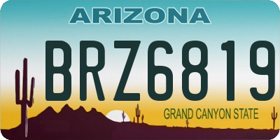 AZ license plate BRZ6819