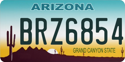 AZ license plate BRZ6854