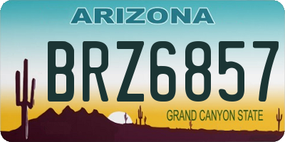AZ license plate BRZ6857
