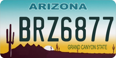 AZ license plate BRZ6877