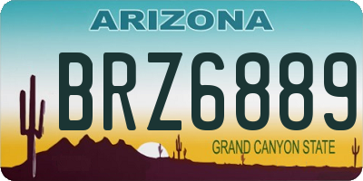 AZ license plate BRZ6889