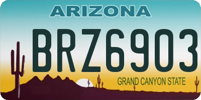AZ license plate BRZ6903