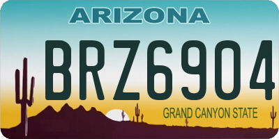 AZ license plate BRZ6904