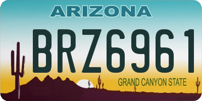 AZ license plate BRZ6961