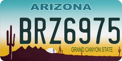 AZ license plate BRZ6975