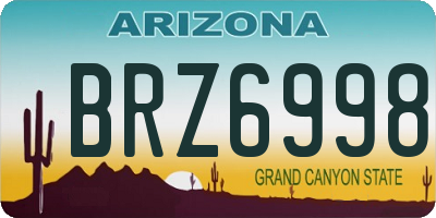 AZ license plate BRZ6998