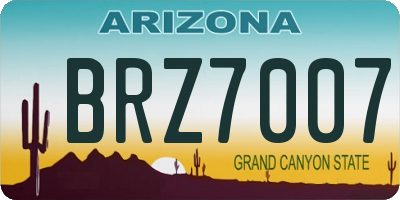 AZ license plate BRZ7007