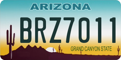 AZ license plate BRZ7011