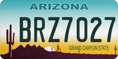 AZ license plate BRZ7027