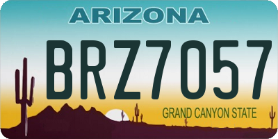 AZ license plate BRZ7057
