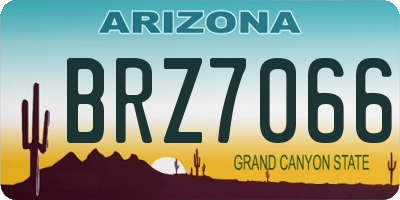 AZ license plate BRZ7066