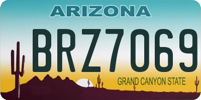 AZ license plate BRZ7069