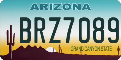 AZ license plate BRZ7089