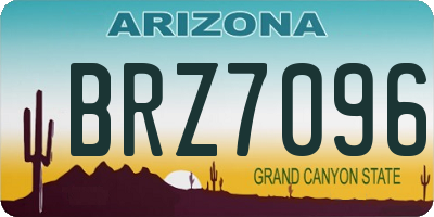 AZ license plate BRZ7096