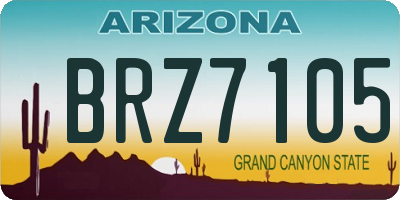 AZ license plate BRZ7105