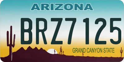 AZ license plate BRZ7125