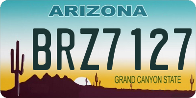 AZ license plate BRZ7127