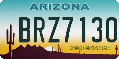 AZ license plate BRZ7130