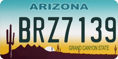 AZ license plate BRZ7139