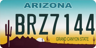AZ license plate BRZ7144