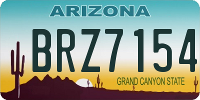 AZ license plate BRZ7154