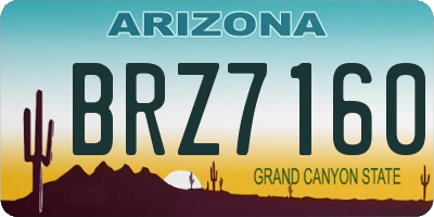 AZ license plate BRZ7160