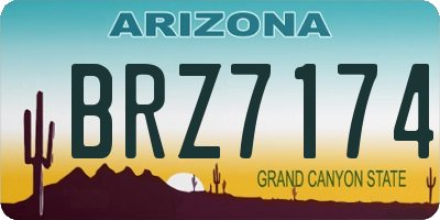 AZ license plate BRZ7174