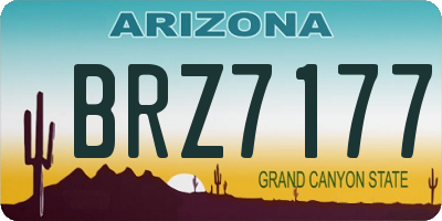 AZ license plate BRZ7177