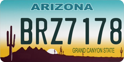 AZ license plate BRZ7178