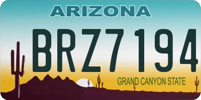 AZ license plate BRZ7194