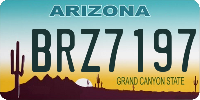 AZ license plate BRZ7197