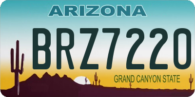 AZ license plate BRZ7220