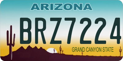 AZ license plate BRZ7224