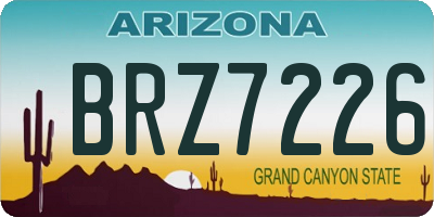 AZ license plate BRZ7226