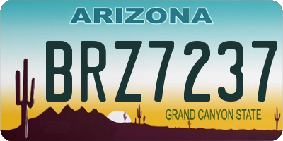 AZ license plate BRZ7237
