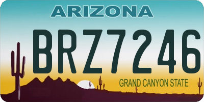 AZ license plate BRZ7246