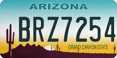 AZ license plate BRZ7254