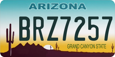 AZ license plate BRZ7257