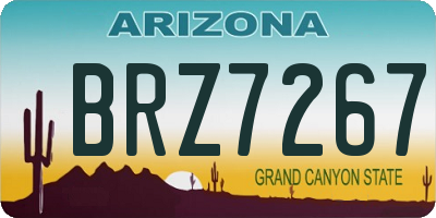 AZ license plate BRZ7267