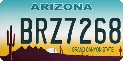 AZ license plate BRZ7268