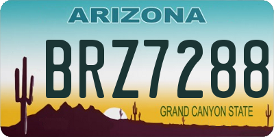 AZ license plate BRZ7288