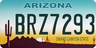 AZ license plate BRZ7293