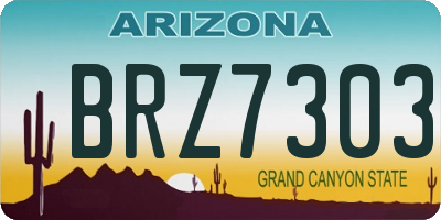 AZ license plate BRZ7303