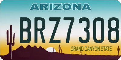 AZ license plate BRZ7308
