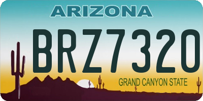 AZ license plate BRZ7320