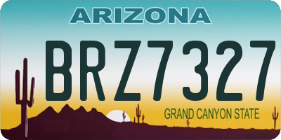 AZ license plate BRZ7327