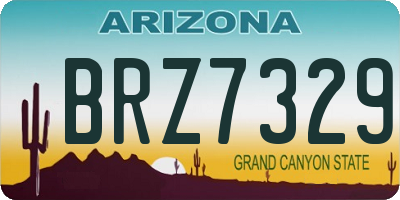 AZ license plate BRZ7329