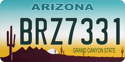 AZ license plate BRZ7331