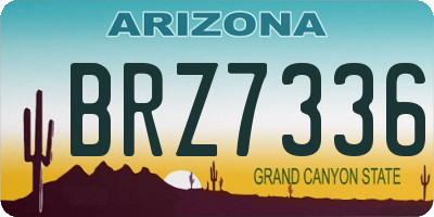 AZ license plate BRZ7336