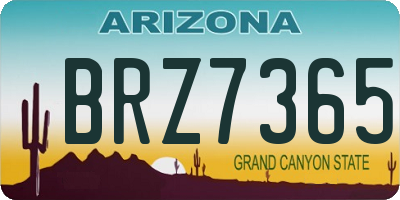 AZ license plate BRZ7365